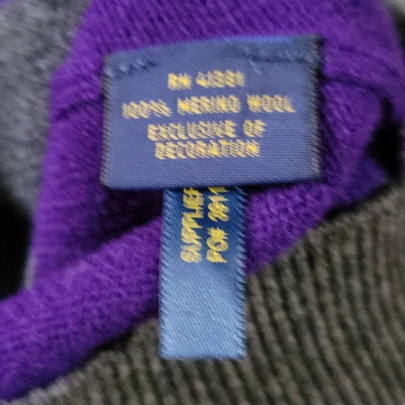 NWT Ralph Lauren Polo 100% Merino Wool Crewneck Stripe Sweater